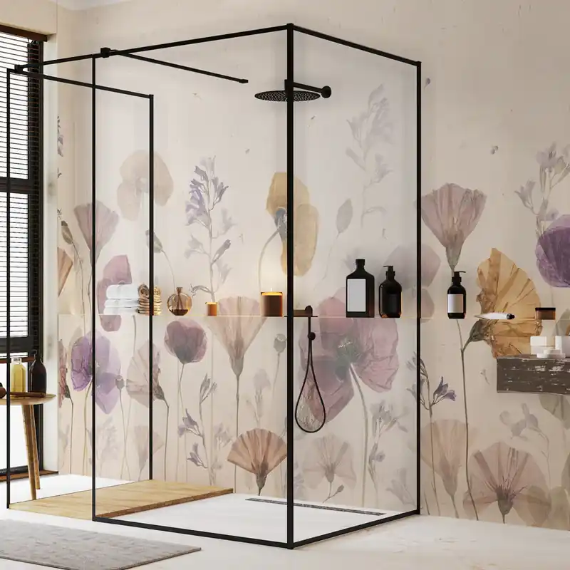 Tijdelijk Beschikbaar Carta da parati in Fibra di Vetro Decoupage floreale - 100% Fibra di vetro / 95x300 cm