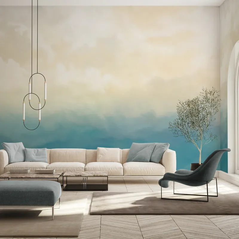 Rechtstreeks Van De Fabrikant Carta da parati Cielo e mare - TNT Effetto Muro / 100x300 cm