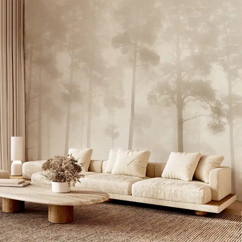 Must-Have Carta da parati Alba nella foresta - TNT Effetto Muro / 100x300 cm