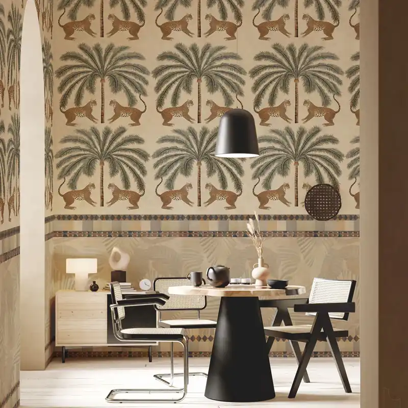 Betaalbaar Carta da parati in Fibra di Vetro Boiserie d‘oriente - 100% Fibra di vetro / 95x300 cm