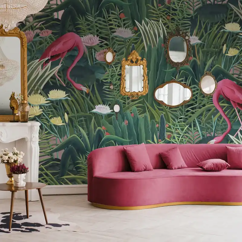 Weekendaanbieding Carta da parati L‘Eden di Rousseau - TNT Effetto Muro / 100x300 cm