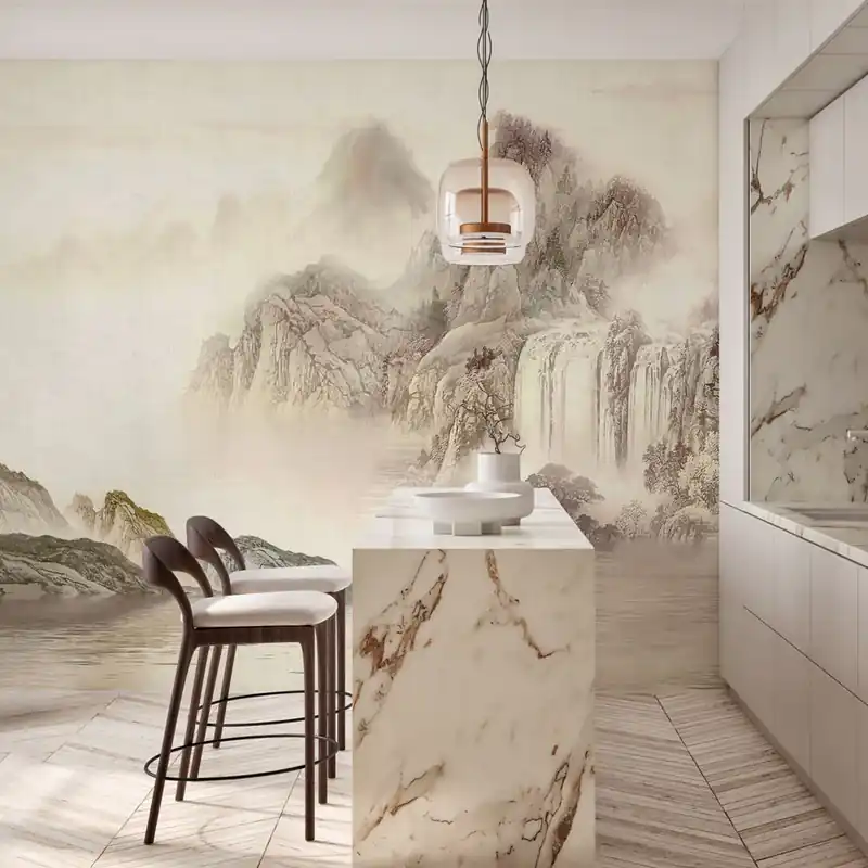 Carta da parati in Fibra di Vetro Viaggio in Oriente - 100% Fibra di vetro / 95x300 cm Gecertificeerd