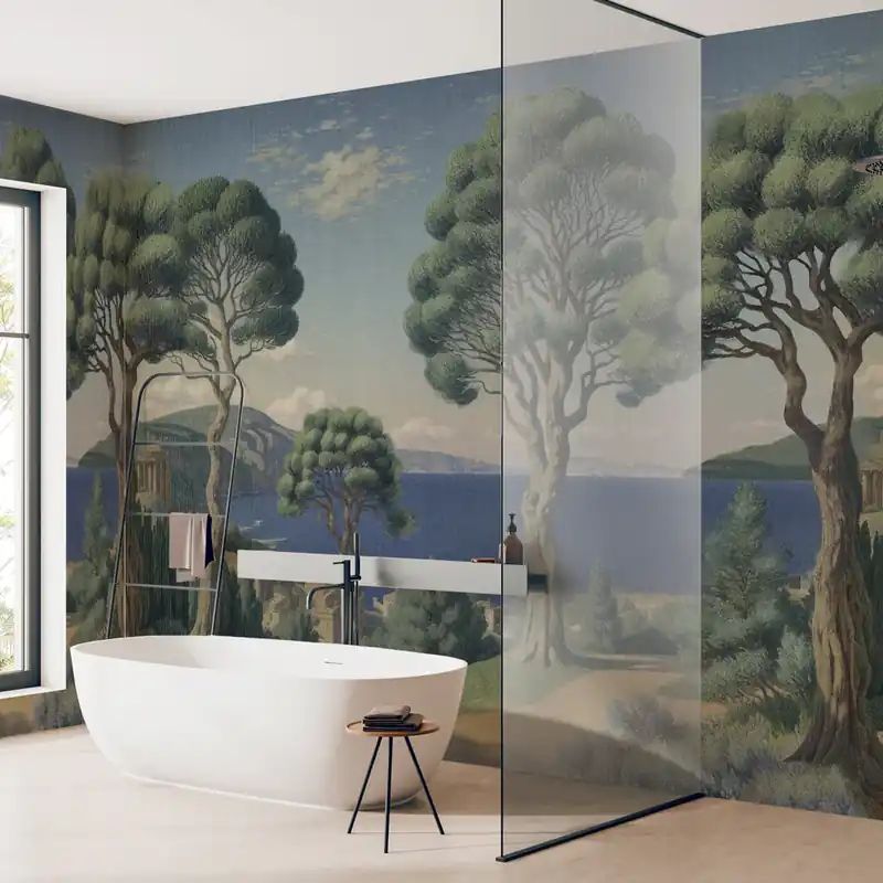 Lage Prijs Carta da parati in Fibra di Vetro Mediterraneo - 100% Fibra di vetro / 95x300 cm