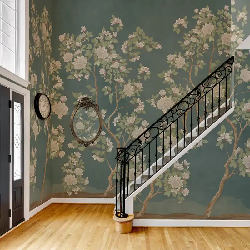 Carta da Parati Grazia orientale - TNT Effetto Muro / 100x300 cm Finale Uitverkoop