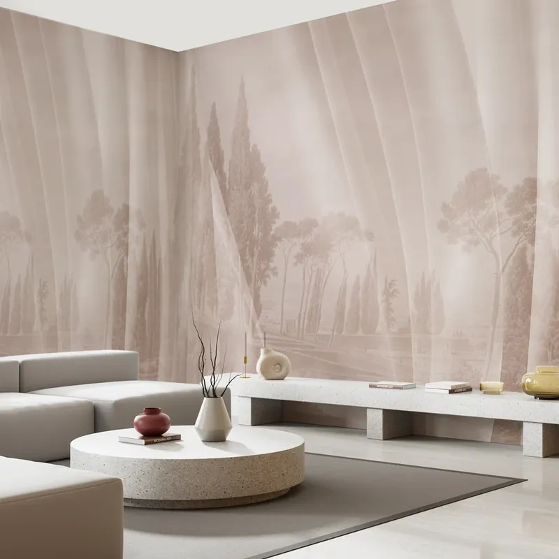 Carta da parati Tendaggio - TNT Effetto Muro / 100x300 cm Meest Verkocht