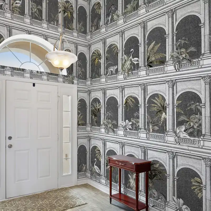 Carta da Parati Arcate tropicali - TNT Effetto Muro / 100x300 cm Finale Uitverkoop