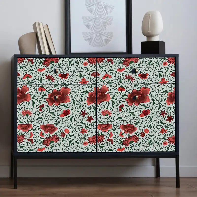 Nu Kopen Pellicola adesiva Papaveri vintage - 40x200 cm