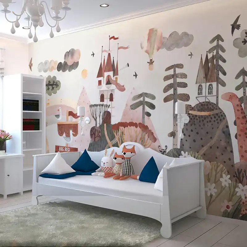 Carta da parati Terra incantata - Carta da parati liscia / 100x300 cm Koopje