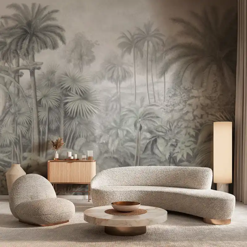 Carta da Parati Disegno tropicale - TNT Effetto Muro / 100x300 cm Beperkte Voorraad