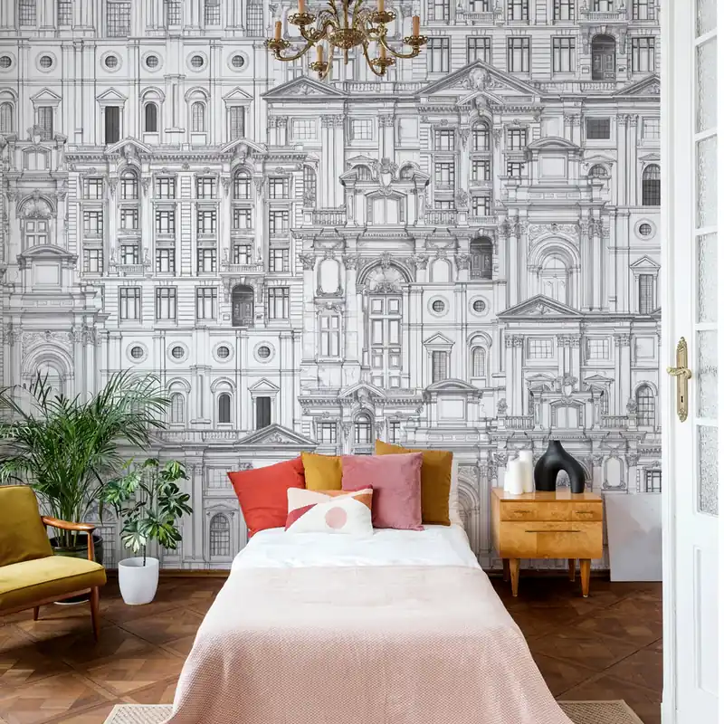 Carta da Parati Città antica - TNT Effetto Muro / 100x300 cm Finale Uitverkoop