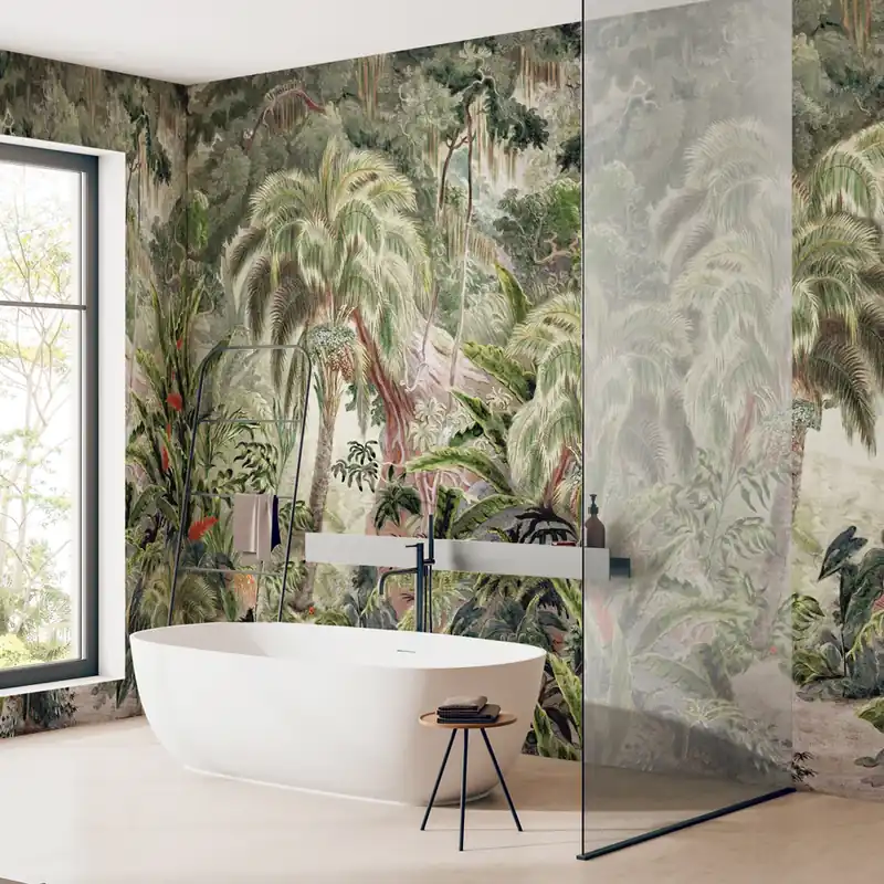 Carta da parati in Fibra di Vetro Bosco tropicale - 100% Fibra di vetro / 95x300 cm Gecertificeerd