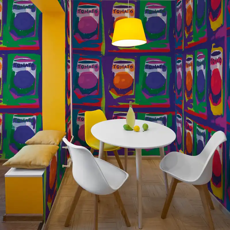Carta da Parati Tomato Pop - TNT Effetto Muro / 100x300 cm Express Levering