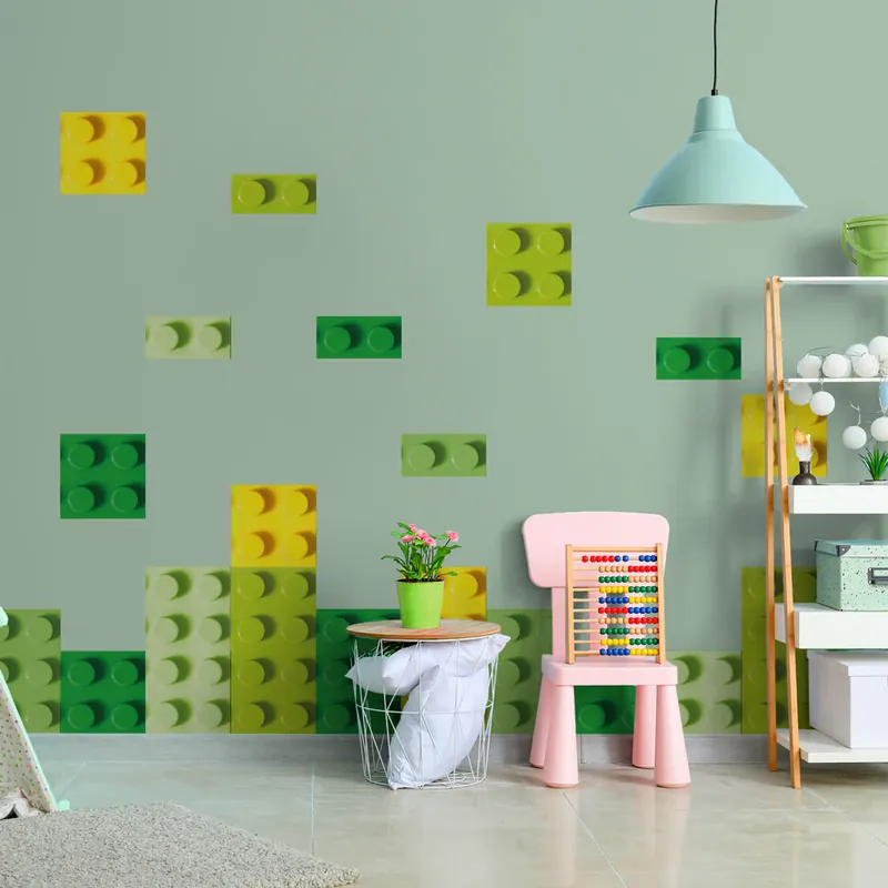 Boiserie Blocchetti Verde - 120x60 Populair