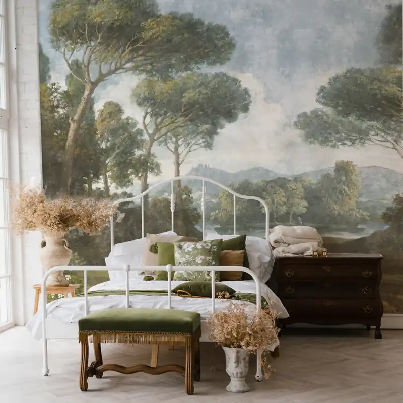 Carta da parati Foresta dei pini - TNT Effetto Muro / 100x300 cm Nu Kopen