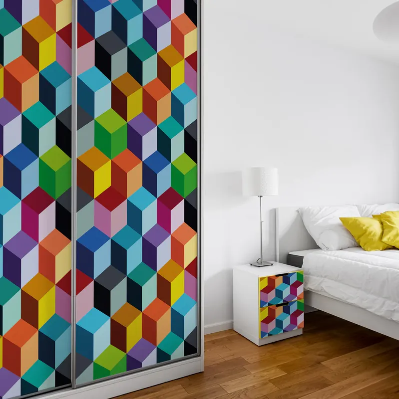 Pellicola adesiva Cubic - 40x200 cm Exclusieve Aanbieding