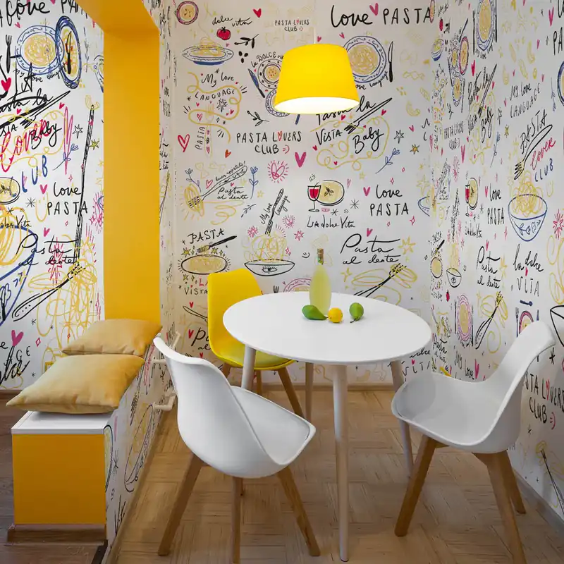 Carta da parati Aforismi pasta - TNT Effetto Muro / 100x300 cm Betaalbaar