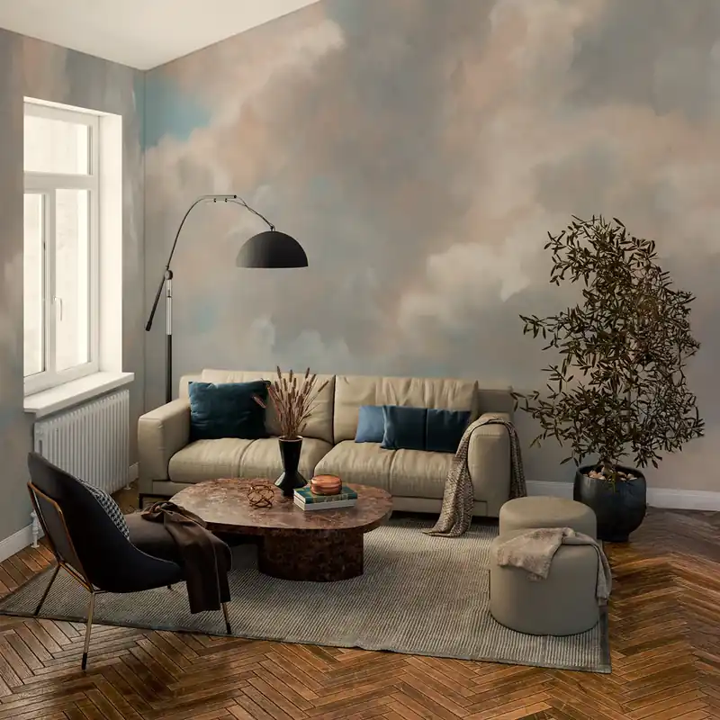 Beste Prijs Carta da parati Cielo nuvoloso - TNT Effetto Muro / 100x300 cm
