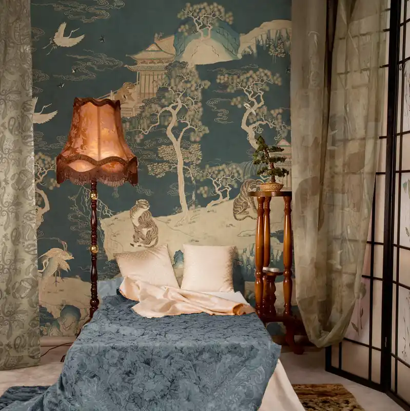 Favoriet Carta da parati Toile orientale - TNT Effetto Muro / 100x300 cm