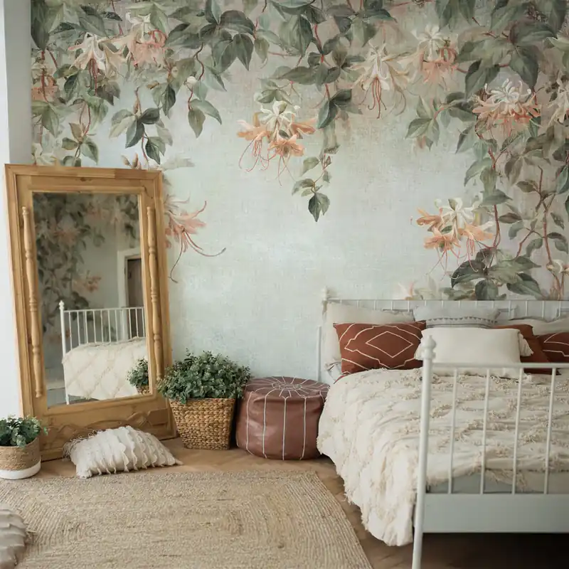 Carta da parati Cascata di Fiori - TNT Effetto Muro / 100x300 cm Veilige Betaling