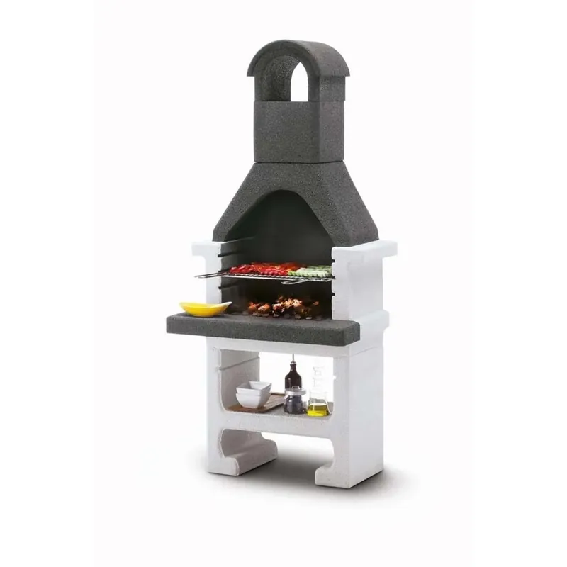 Koop Vandaag Barbecue a carbonella Palazzetti Aral griglia 53x40 cm in cemento