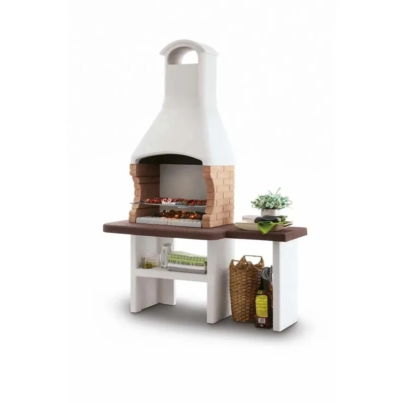 Barbecue a carbonella Palazzetti Jesolo griglia 68x40 cm in cemento Flitsaanbieding
