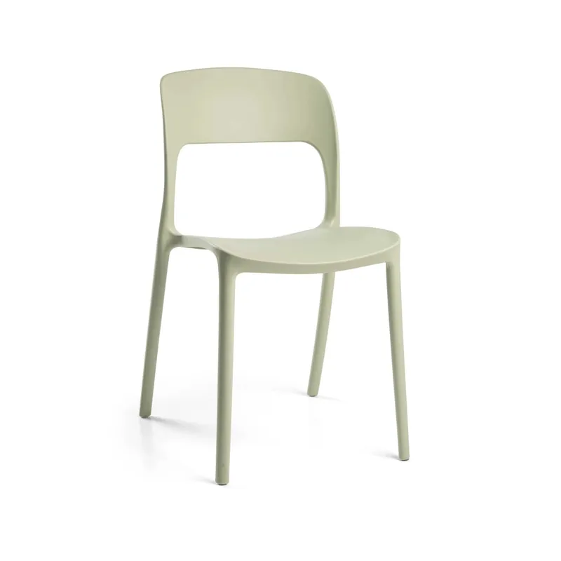 Gratis Retour Sedia impilabile Risto polipropilene verde salvia 41x57h45/82,5 cm