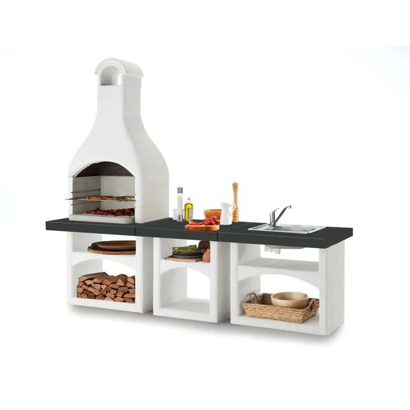 Cucina da esterno completa Brioni 250x70x225 cm Direct Beschikbaar