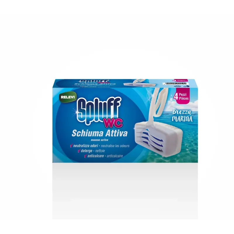 Premium Spluff tavoletta solida WC brezza marina igienizzante 4 pz x 33 g