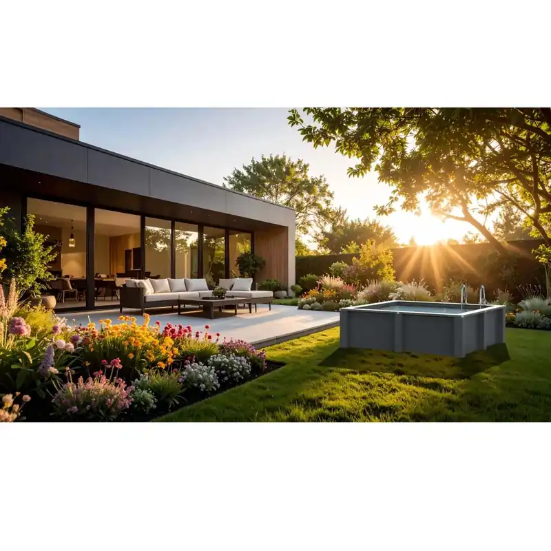 Superprijs Piscina fuori terra quadrata in composite Gre Avantgarde Nova 315x315 H96 cm