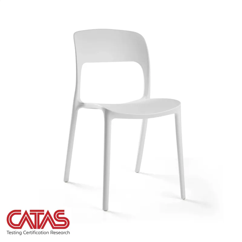 Betrouwbaar Sedia impilabile Risto in polipropilene bianca impilabile 41x57h45/82,5 cm