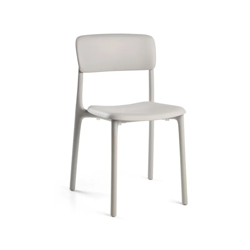 Sedia impilabile Poppy in polipropilene grigia 49,5x49h79,5 cm Goedkoop