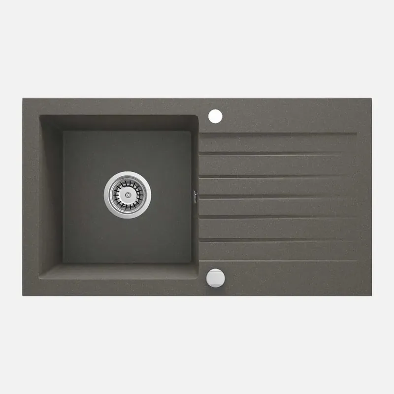 Actieprijs Lavello 1 vasca gocciolatoio Idrostile Martí 440x160 mm Antracite Metallizzato