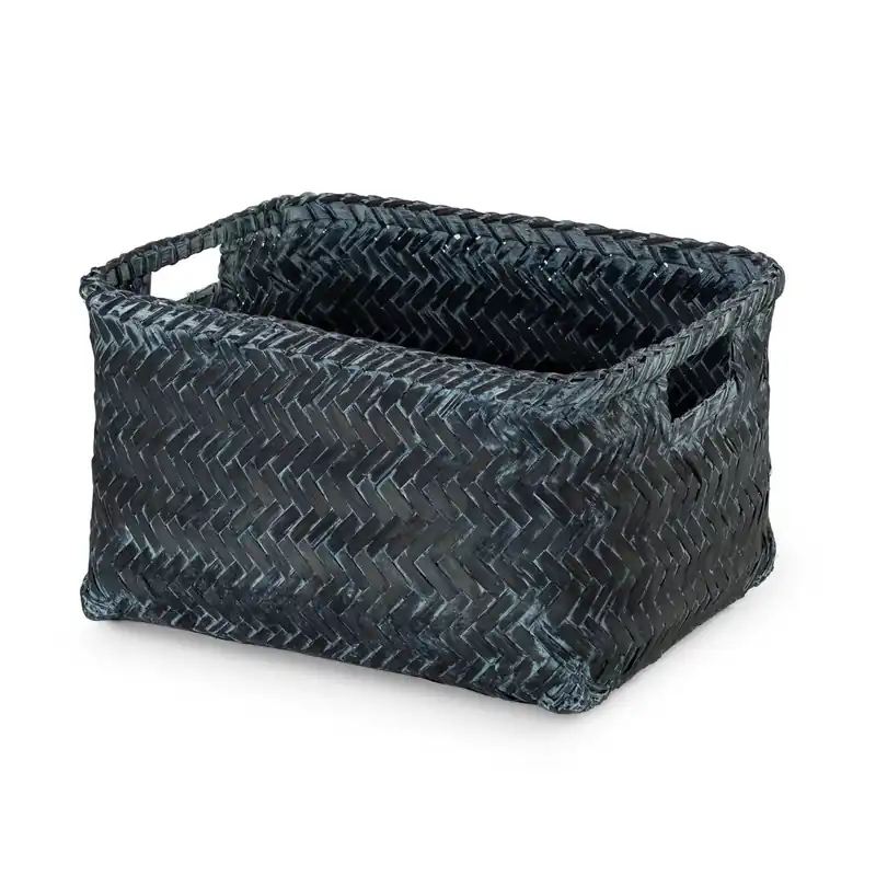 Cesto in bambù Dalat taglia m antracite 35,5x27x20,5 cm Populair
