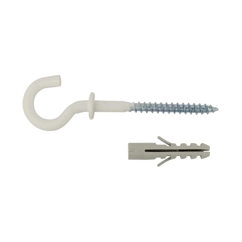 Gratis Retour Occhiello aperto con tassello acciaio plastificato zincato e grigio 5x84 mm 4 pz