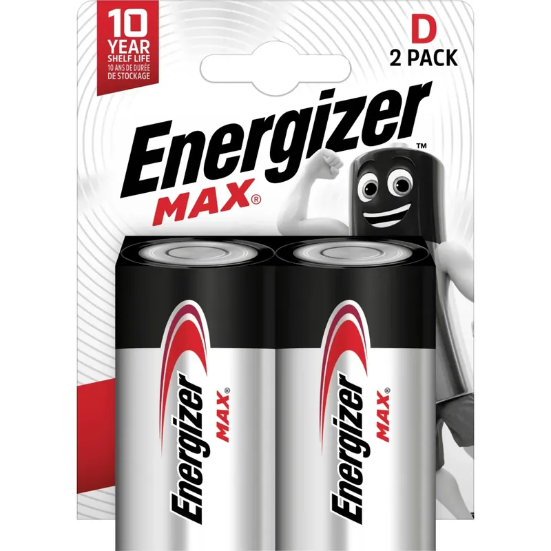 Pila alcalina Energizer MAX ALK D Mono 2 pz Veilige Betaling