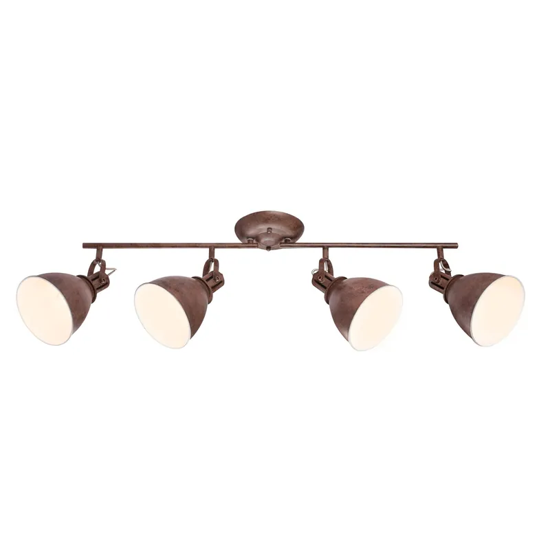 Faretti 4 luci Globo Giorgio ruggine 40 W 80x15x20 cm Hete Deal