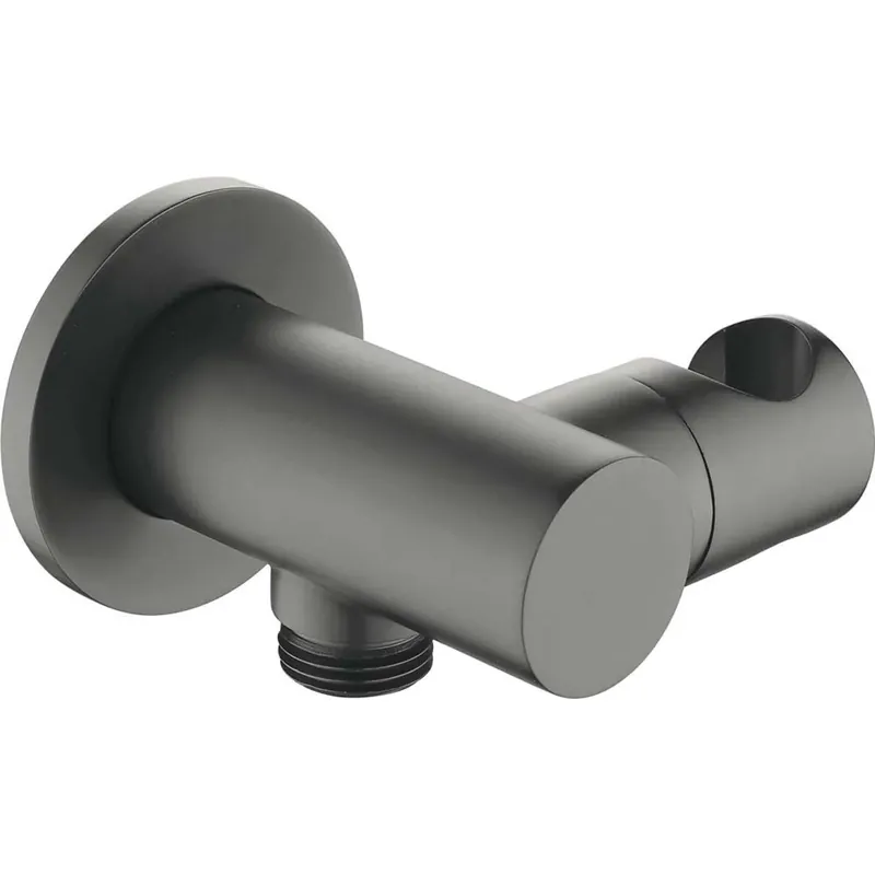 Presa acqua incasso rotonda con supporto doccetta Idrostile titanio Finale Uitverkoop