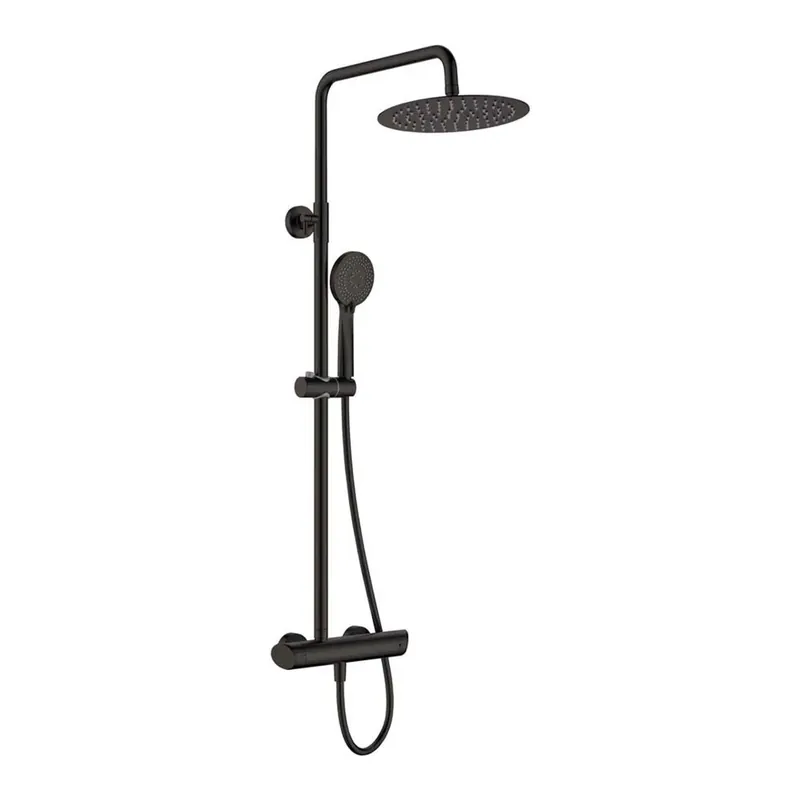 Populair Colonna doccia miscelatore Idrostile serie Rodas regolabile Ø250 mm nero