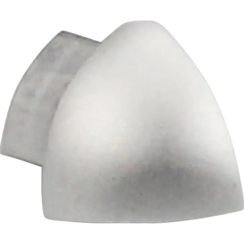 Profilo terminale a quarto di tondo angolo esterno alluminio argento opaco 8 mm Weekendaanbieding