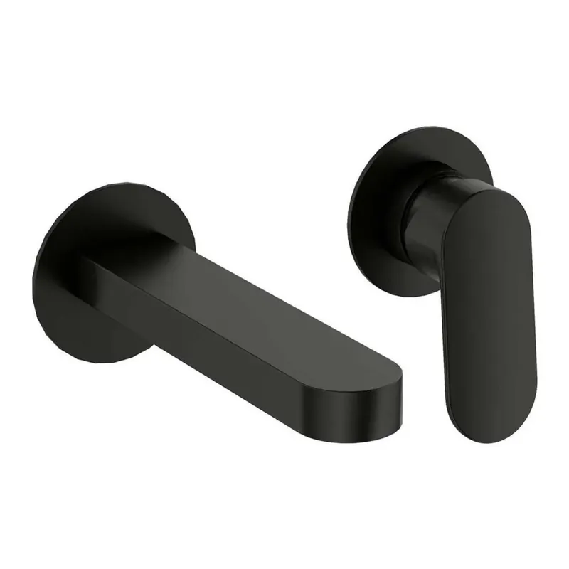 Miscelatore lavabo Batabanó a incasso a parete nero H80 L260 P210 mm Hete Deal