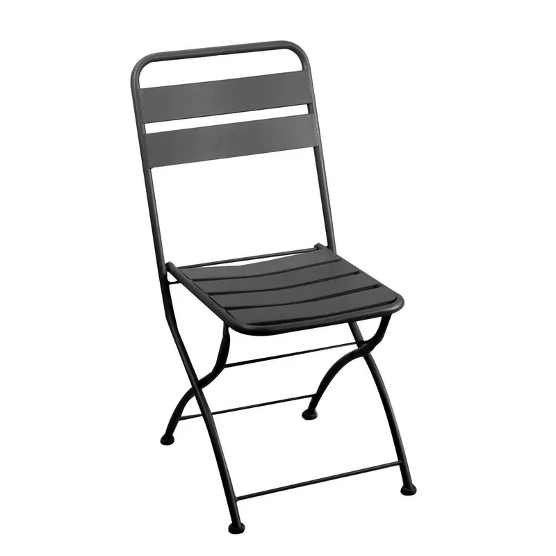 Sedia da giardino pieghevole Rovigo in metallo antracite 44x53 cm H 45/86 cm Gereduceerde Prijs
