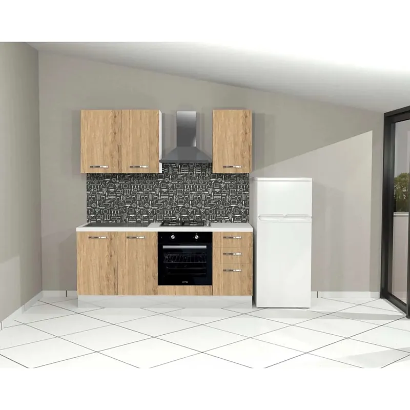 Cucina completa Taurus 195 cm sx nebraska Uitverkoop