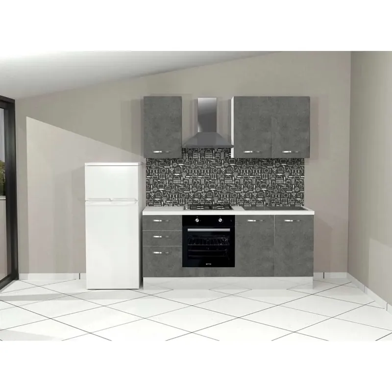 Tijdelijk Beschikbaar Cucina completa Taurus 195 cm dx cemento