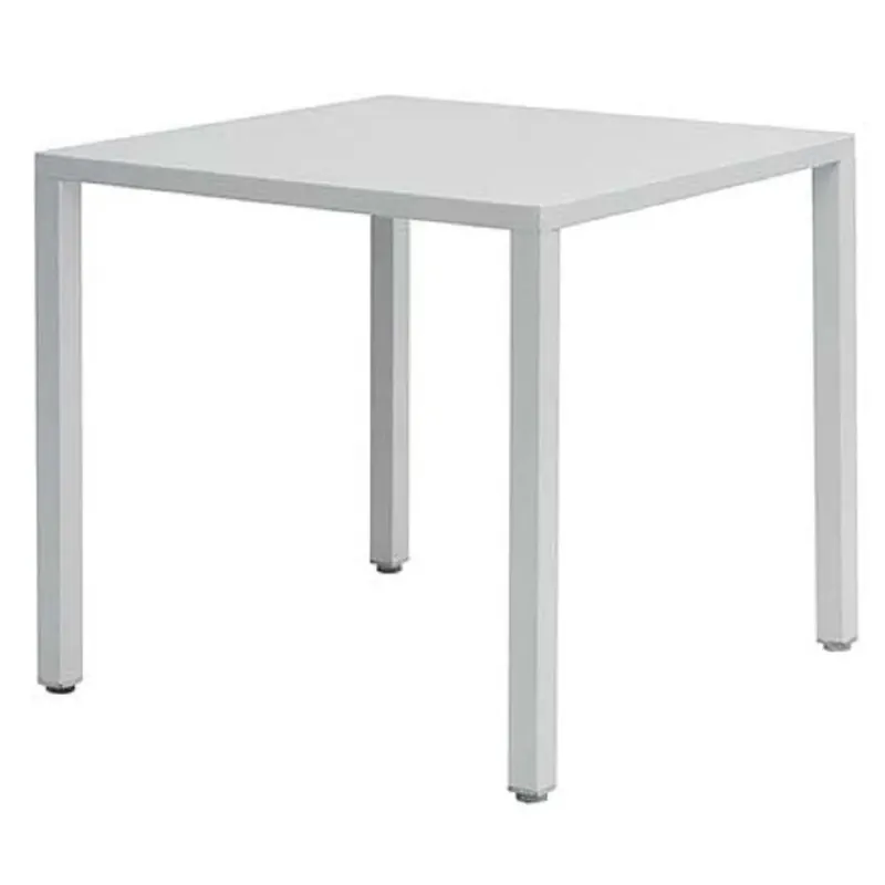 Tavolo da giardino impilabile Contract in acciaio bianco 80x80 cm Snelle Levering