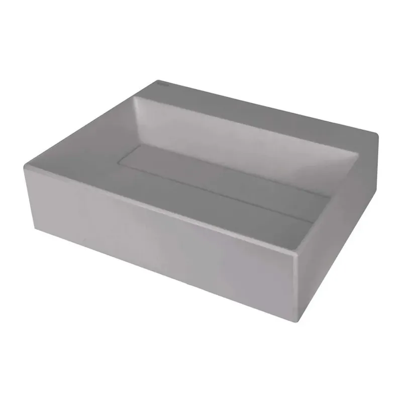 Lavabo da appoggio rettangolare Puerto Padre Idrostile foro rubinetto Grigio met Must-Have