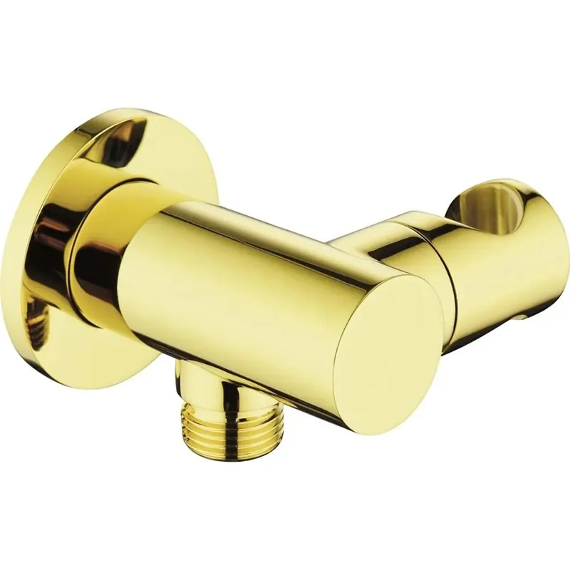 Presa acqua a parete rotonda con supporto doccetta Idrostile PVD Bestel Nu