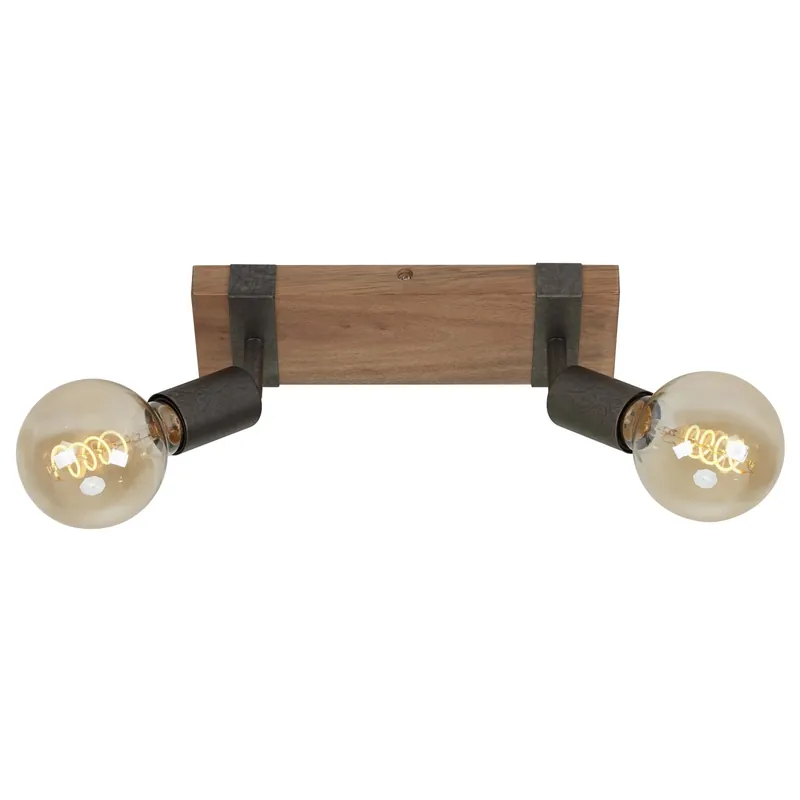 Hoge Kwaliteit Faretto 2 luci Wood basic legno naturale 2xE27