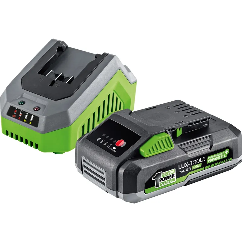 Batteria e Caricabatteria LUX-TOOLS 1 PowerSystem AK 20 V 4 Ah Exclusieve Aanbieding