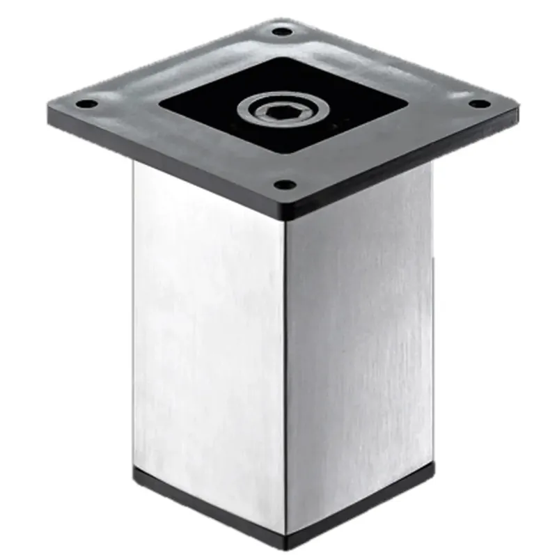 Piede per mobile Hettich 50x50x100 mm effetto acciaio inox Direct Beschikbaar