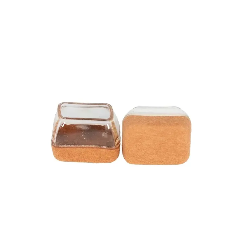 Calzanti rettangolari in silicone con feltro 35x48 mm marrone conf 2 pz Beperkt Aanbod